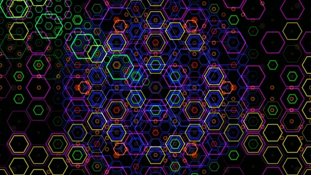 Neon hexagon network 4K ultra HD motion background loop
