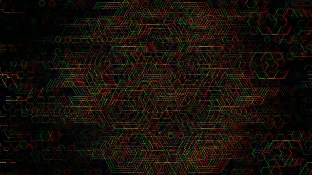 Neon Hexagon Network Abstract Background Loop
