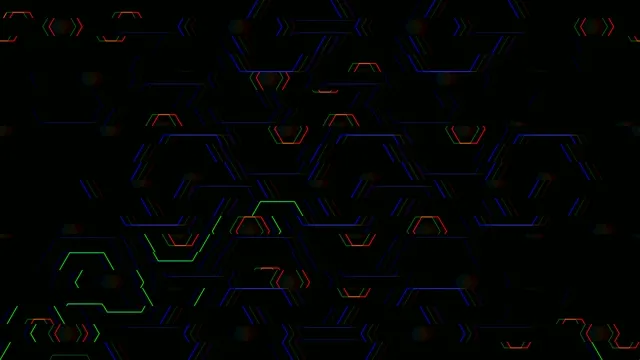 Neon Hexagon Network Abstract Motion Background