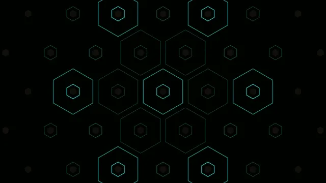 Neon Hexagon Network Abstract Motion Background