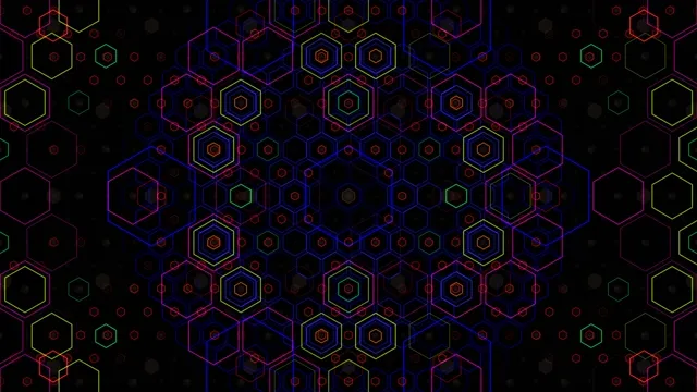 Neon Hexagon Network Abstract Motion Graphics