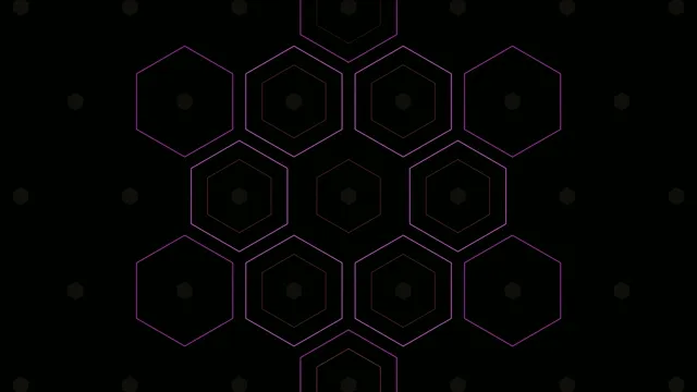 Neon Hexagon Network Animation - 4K