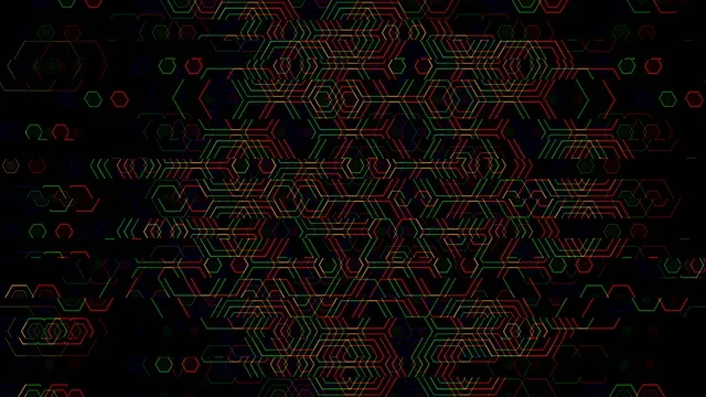 Neon Hexagon Network Animation - 4K Tech Background