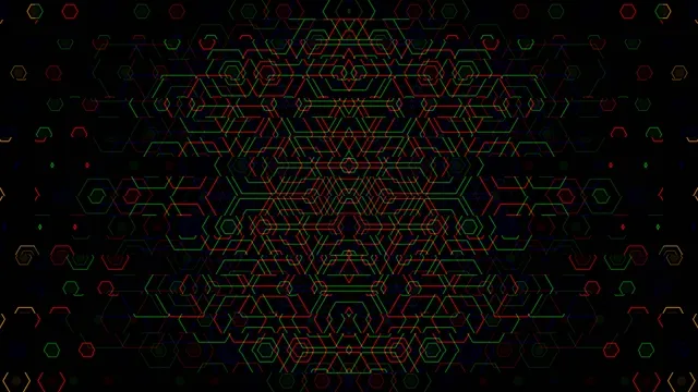 Neon Hexagon Network Animation 4K Ultra HD