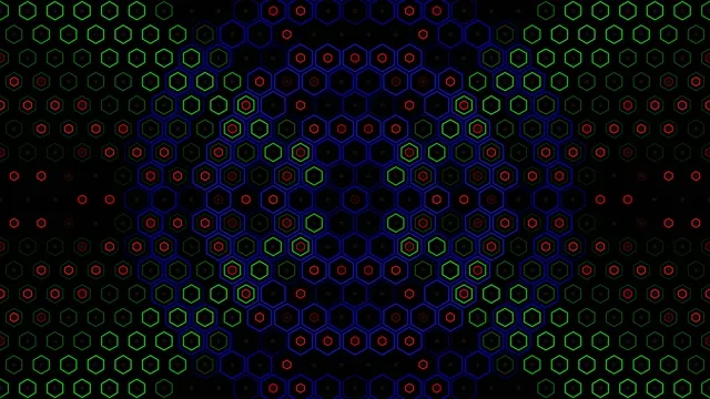 Neon Hexagon Network Animation 4K Ultra HD
