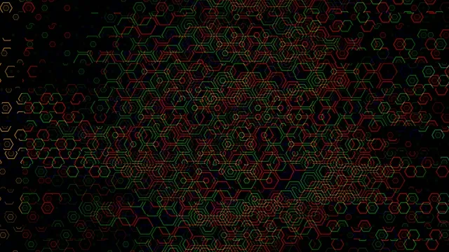 Neon Hexagon Network Animation - 4K Ultra HD