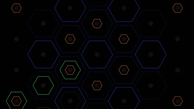 Neon Hexagon Network Motion Background 4K