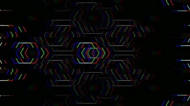 Neon Hexagon Network Motion Background 4K