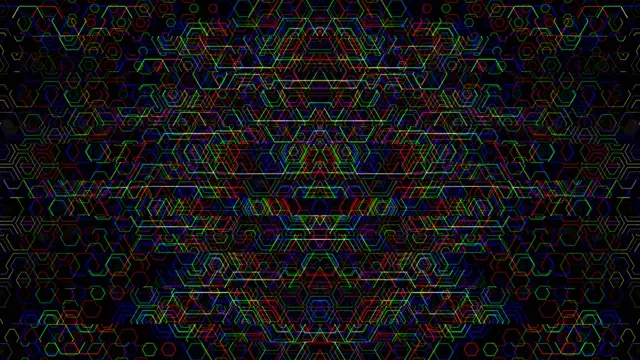 Neon Hexagon Network Pattern - 4K Abstract Background