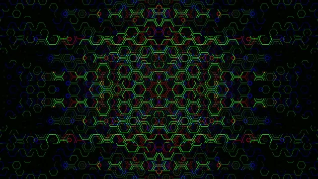 Neon Hexagon Network Pattern - 4K Digital Background
