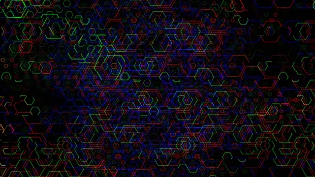 Neon Hexagon Network Pattern 4K Ultra HD