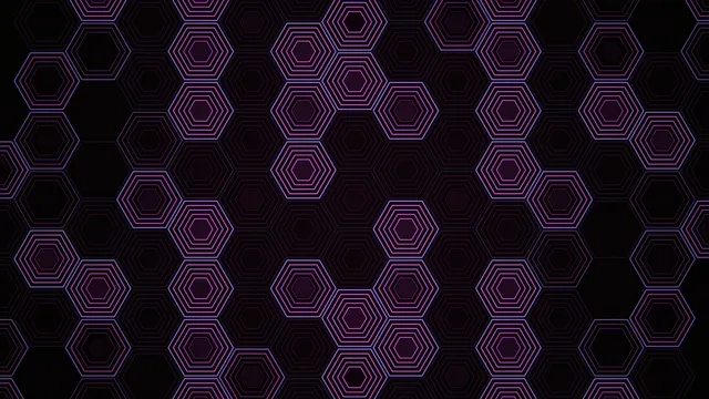 Neon Hexagon Pattern - 4K Abstract Background Loop