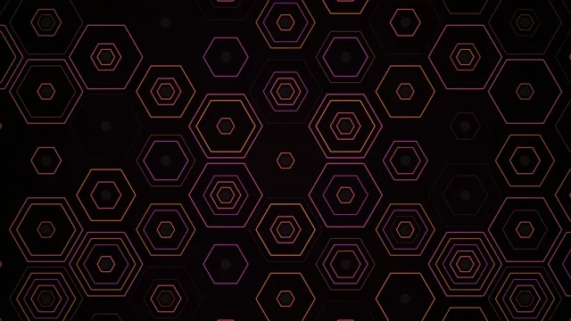 Neon Hexagon Pattern - 4K Abstract Background