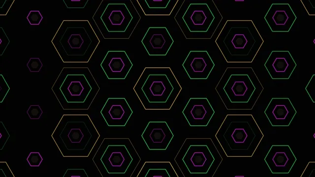 Neon Hexagon Pattern - 4K Animated Background