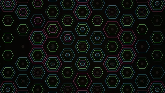 Neon Hexagon Pattern - 4K Animated Background