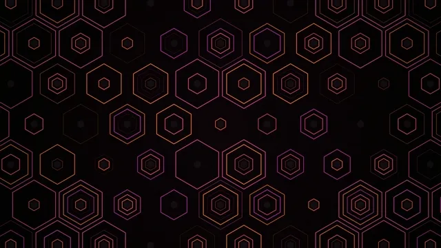 Neon Hexagon Pattern 4K Animated Background Loop