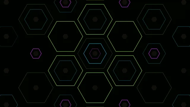 Neon Hexagon Pattern 4K Background Animation