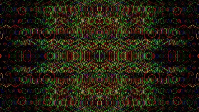 Neon Hexagon Pattern 4K Motion Background