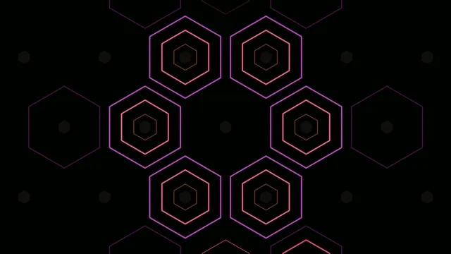 Neon Hexagon Pattern - 4K Tech Background