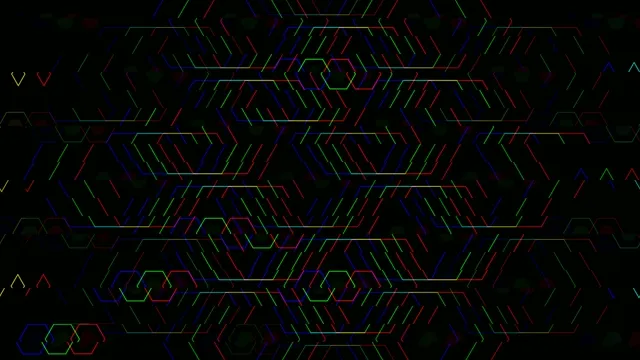 Neon Hexagon Pattern 4K UHD Looping Background