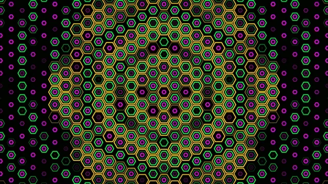 Neon hexagon pattern 4K UHD motion background for broadcast