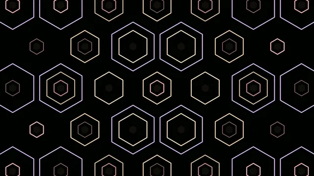 Neon Hexagon Pattern 4K UHD Widescreen Motion Background