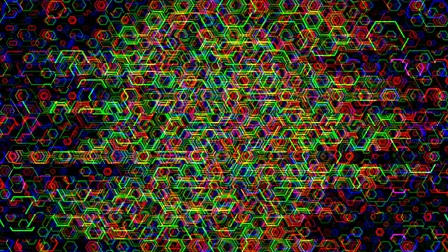 Neon Hexagon Pattern 4K Ultra HD Background
