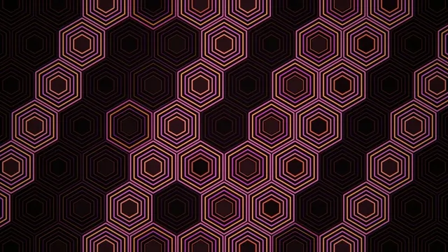 Neon Hexagon Pattern 4K Ultra HD Background