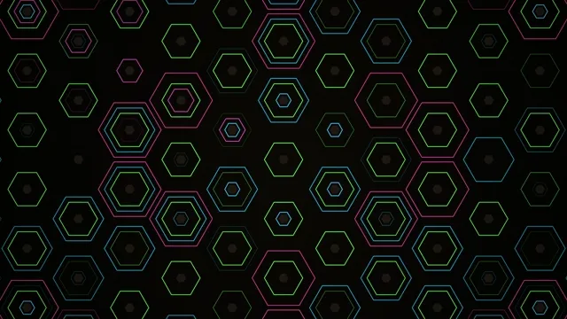 Neon Hexagon Pattern 4K Ultra HD Background