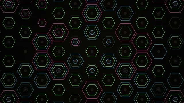 Neon Hexagon Pattern 4K Ultra HD Background