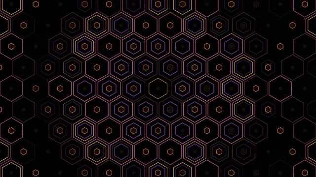 Neon Hexagon Pattern 4K Ultra HD Background