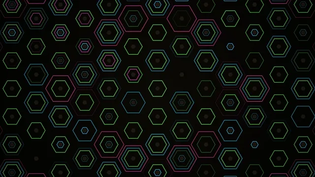 Neon Hexagon Pattern 4K Ultra HD Background Loop