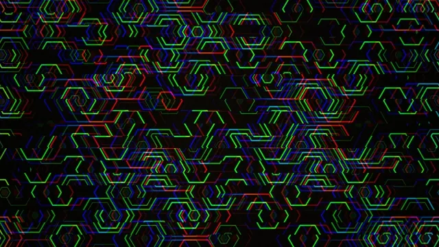 Neon Hexagon Pattern Animated Background 4K