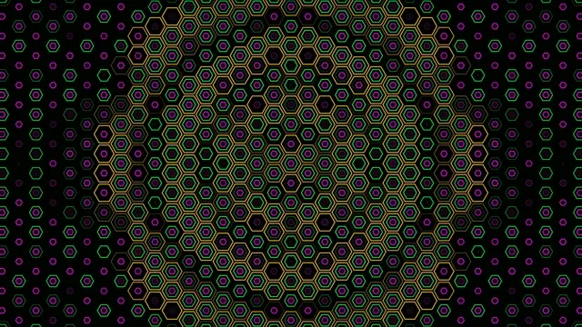 Neon Hexagon Pattern Animated Background 4K