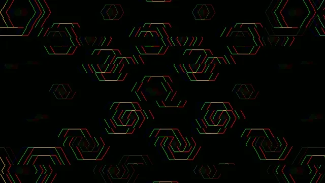 Neon Hexagon Pattern Animation 4K