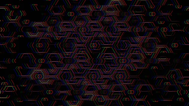 Neon Hexagon Pattern Animation 4K