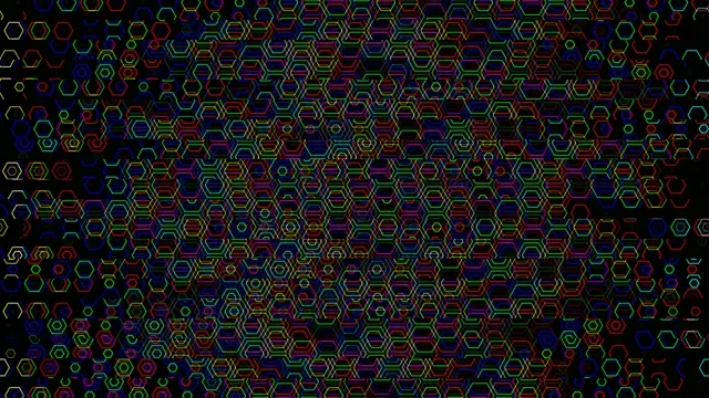 Neon Hexagon Pattern Animation 4K