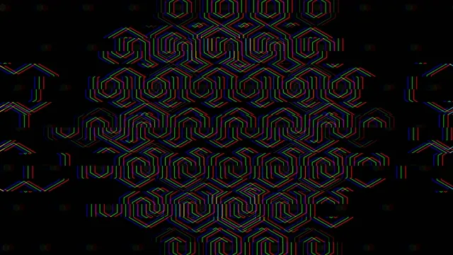 Neon Hexagon Pattern Animation 4K