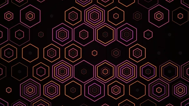 Neon Hexagon Pattern Animation 4K Ultra HD Background