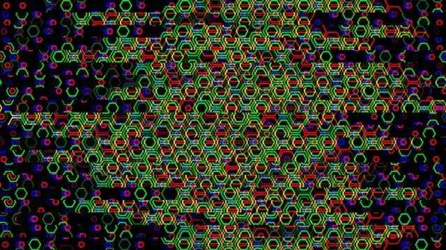 Neon Hexagon Pattern Digital Background 4K