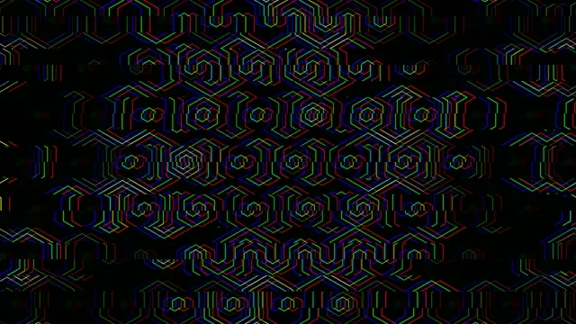 Neon Hexagon Pattern Geometric Motion Graphics