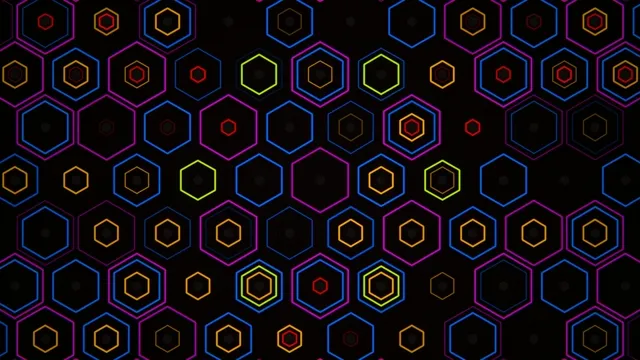 Neon Hexagon Pattern Loop 4K Ultra HD