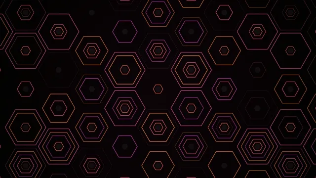 Neon Hexagon Pattern Motion Background 4K
