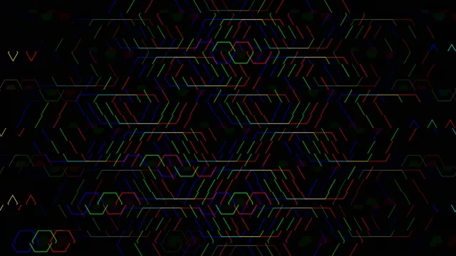 Neon Hexagon Pattern Motion Graphics 4K