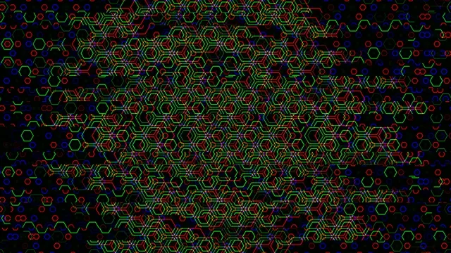 Neon Hexagon Pattern Motion Graphics 4K