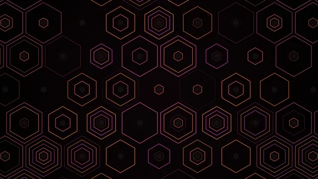 Neon Hexagon Pattern Motion Graphics Background
