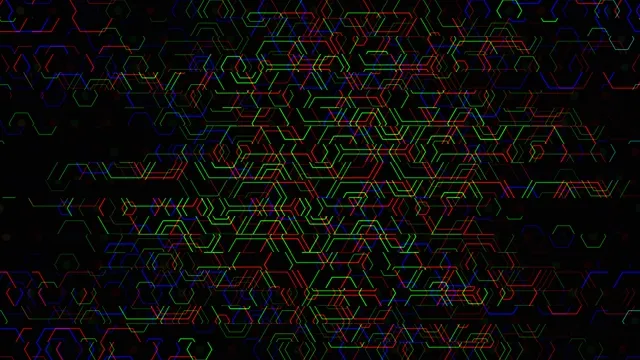 Neon Hexagon Pattern Motion Graphics Background