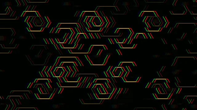 Neon Hexagon Pattern Motion Graphics Background