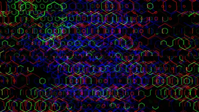 Neon hexagon tech motion background 4K ultra HD widescreen