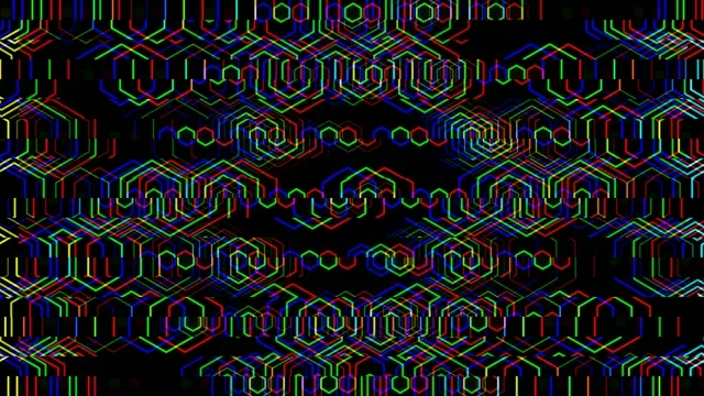 Neon hexagon tech motion background 4K ultra HD widescreen